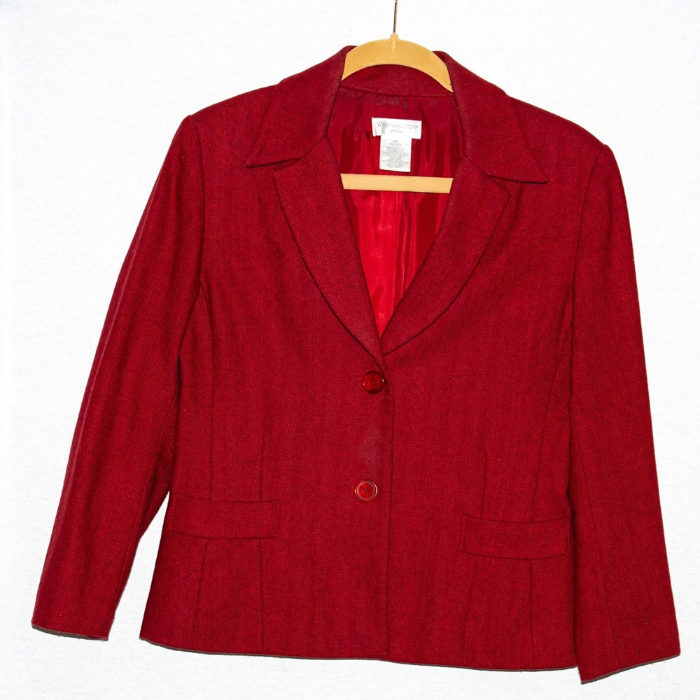 Wool blended blazer, size 8P